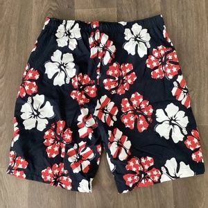 US Polo Assn Men’s Swim Trunks Lined Patriotic Pattern Sz XL